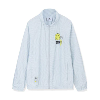 Anta Smiley Print High-Collar Jacket Unisex White Mist Gray Lifestyle Series 152328606-1