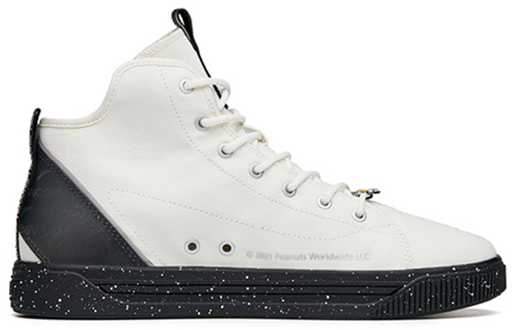 Order SNOOPY x Anta安踏 史努比聯名 潮流 高幫 板鞋 男款 白黑