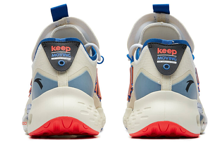 Shop Anta安踏 史努比聯名 登月50th 低筒 運動休閒鞋 男款 白藍紅