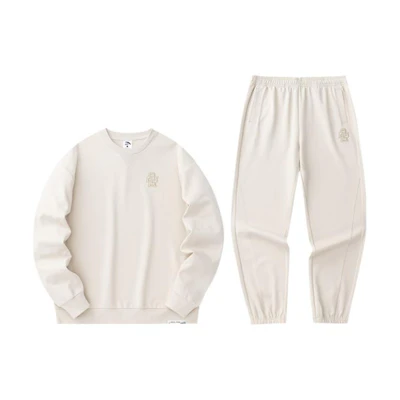 Anta Solid Color Knit Running Hoodie Tracksuit Light Smoke Gray 952418202-1