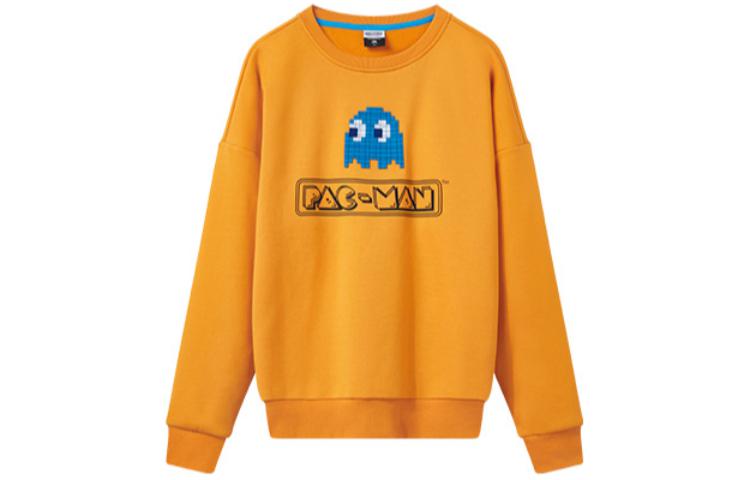 Anta Solid Color Printed Pullover Crewneck Sweatshirt - Orange 95949701-6