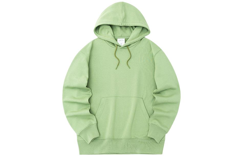 Anta Solid Color Pullover Hoodie Unisex Knit Long-Sleeve Green 172238713-2