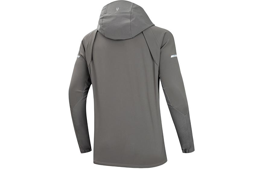 Lookbook 安踏純色跑步拉鍊連帽外套 - 麻雀棕 152415608-3