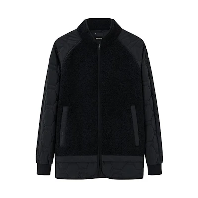 Anta Solid Color Zip-Up Thick Jacket Unisex - Basic Black 172340701-3