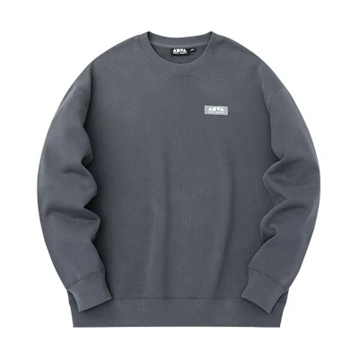 Anta Solid Crewneck Pullover Sweatshirt Wild Pigeon Gray 152318736-2