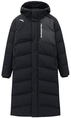 Anta Solid Logo Print Zip Hoodie Puffer Jacket Winter Unisex Black. 952247970-3 Order Anta Solid Logo Print Zip Hoodie Puffer Jacket Winter Unisex Black. 952247970-3