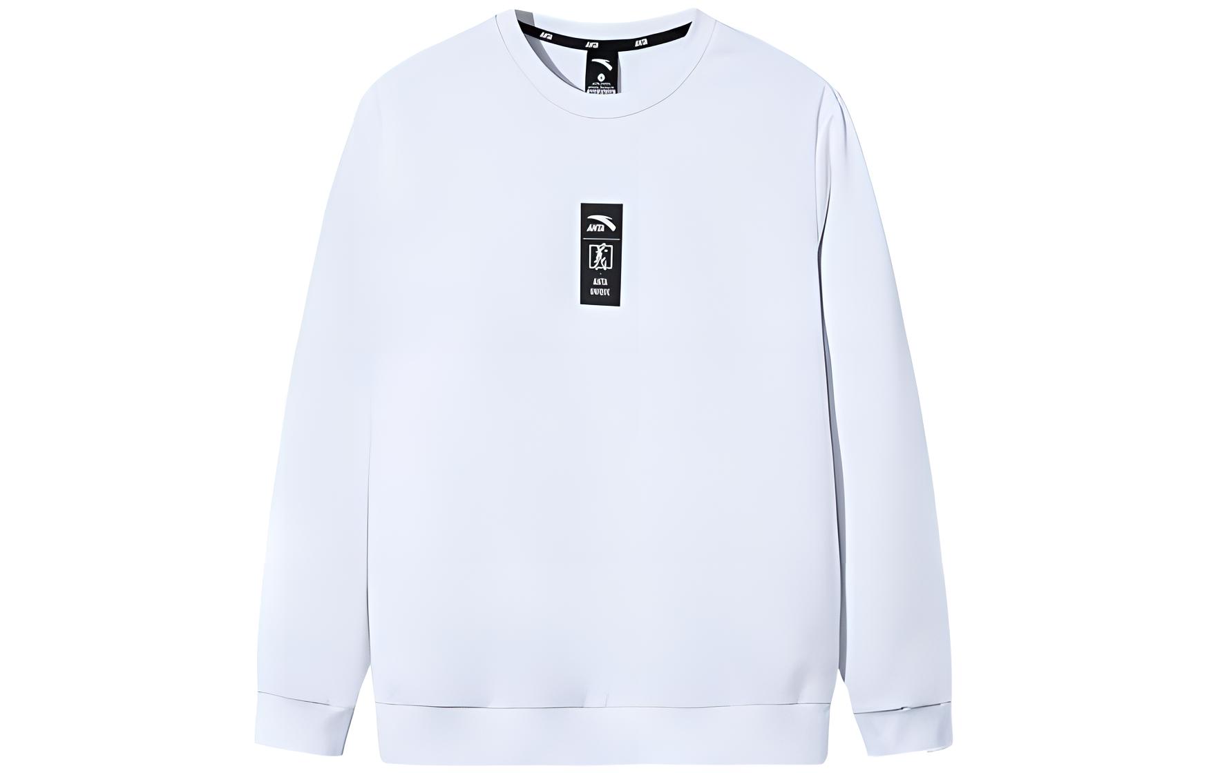 Anta Solid Logo Pullover Sweatshirt - Pure White 95918709-1