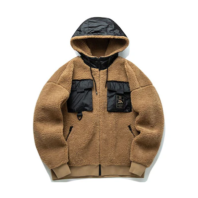 Anta Sports Hoodie Knit Jacket with Logo & Pockets Papaya Color Unisex 152148738-2