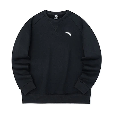 Anta Sports Lifestyle Crewneck Pullover Sweatshirt Black - Long Sleeve 952147768-2