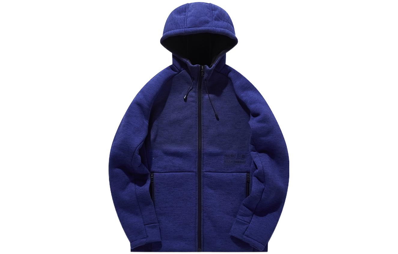 Anta Sports Lifestyle Hoodie with Zipper and Drawstring - Blue 15941722-1
