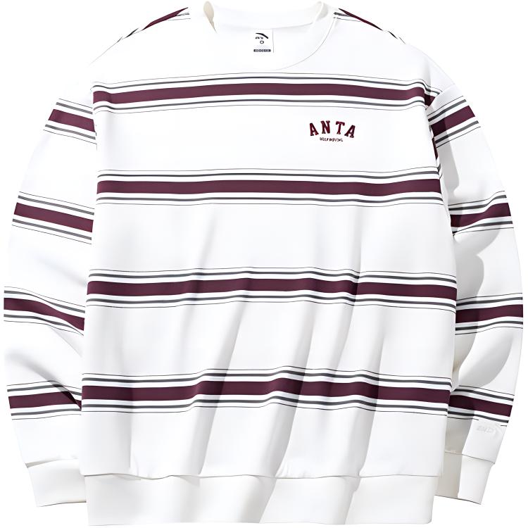 Anta Sports Lifestyle Ivory White Comfortable Breathable Sweatshirt 952438710-4