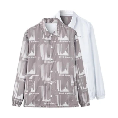 Anta Sports Lifestyle Letter Print Loose Fit Jacket Unisex - Grey 172238603-1