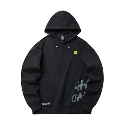Anta Sports Lifestyle Letter Print Unisex Crewneck Sweatshirt Black 952218735-3
