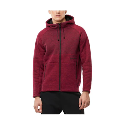 Anta Sports Lifestyle Red Full-Zip Hoodie Long Sleeve Solid Color 15941722-2