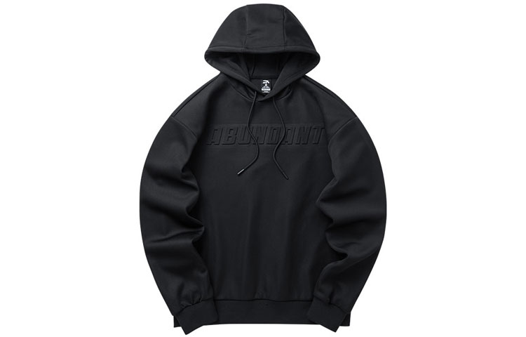 Anta Sports Lifestyle Series Black Letter Embroidered Hoodie Unisex 152148719R-2