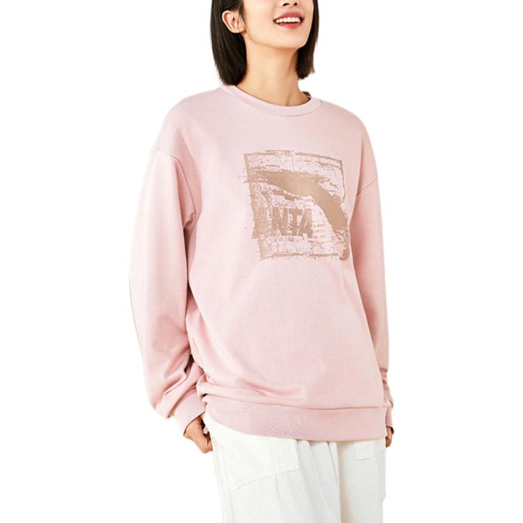 Anta Sports Lifestyle Unisex Crewneck Sweatshirt in Sulfur Mist Pink 952438701-3