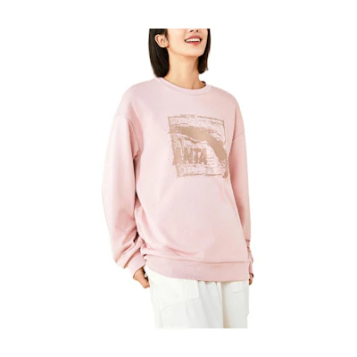 Anta Sports Lifestyle Unisex Crewneck Sweatshirt in Sulfur Mist Pink 952438701-3