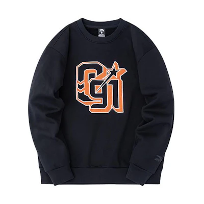 Anta Sports Lifestyle Unisex Pullover Sweatshirt Black with Logo Print 152248725-4