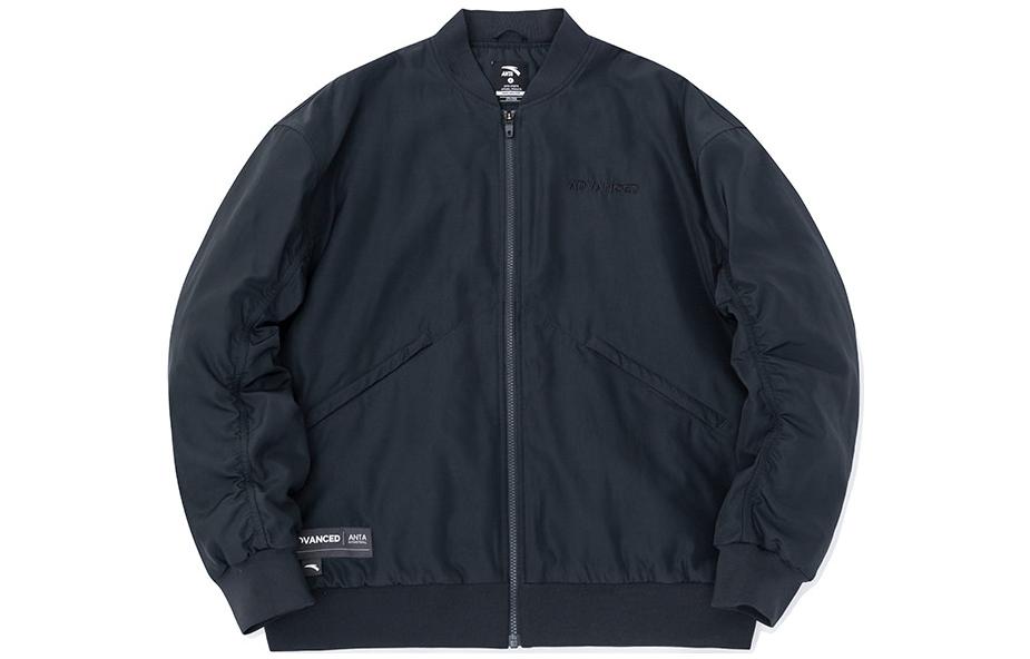 Anta Sports Lifestyle Zip-Up Jacket with Back Letter Print - Gray 952241801-3