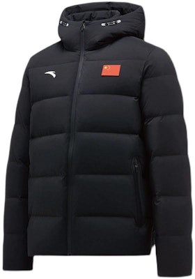 Anta Sports Series Logo Flag Hooded Down Jacket Unisex Black. 462240107-1 Buy Anta Sports Series Logo Flag Hooded Down Jacket Unisex Black. 462240107-1