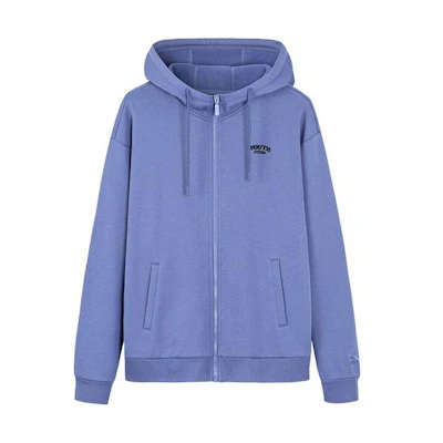 Anta Sports Zip-Up Hoodie Unisex Court Blue - Lifestyle Series 952238751-2