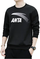 Anta Sportswear Life Series Black Long-Sleeve Sweatshirt with Logo Print 952038720-3 Anta Sportswear Life Series Black Long-Sleeve Sweatshirt with Logo Print 952038720-3