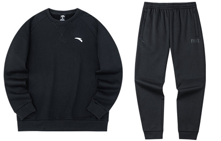 Anta Sportswear Set Black Sweatshirt and Jogger Pants Essentials 952147768-2-yc
