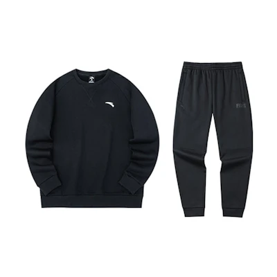 Anta Sportswear Set Black Sweatshirt and Jogger Pants Essentials 952147768-2-yc