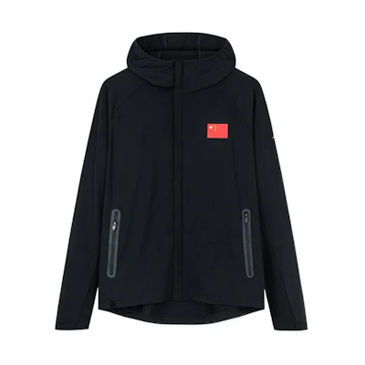 Anta SS22 Champion Training Hoodie Jacket Black with Graphic Print 152250702-2