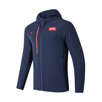Anta SS22 Colorblock Training Jacket Men’s Blue Autumn Series 152227611-3
