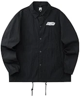 Anta SS22 Letter Print Button-Up Shirt Jacket Black Fall Collection 152221604-3 Anta SS22 Letter Print Button-Up Shirt Jacket Black Fall Collection 152221604-3