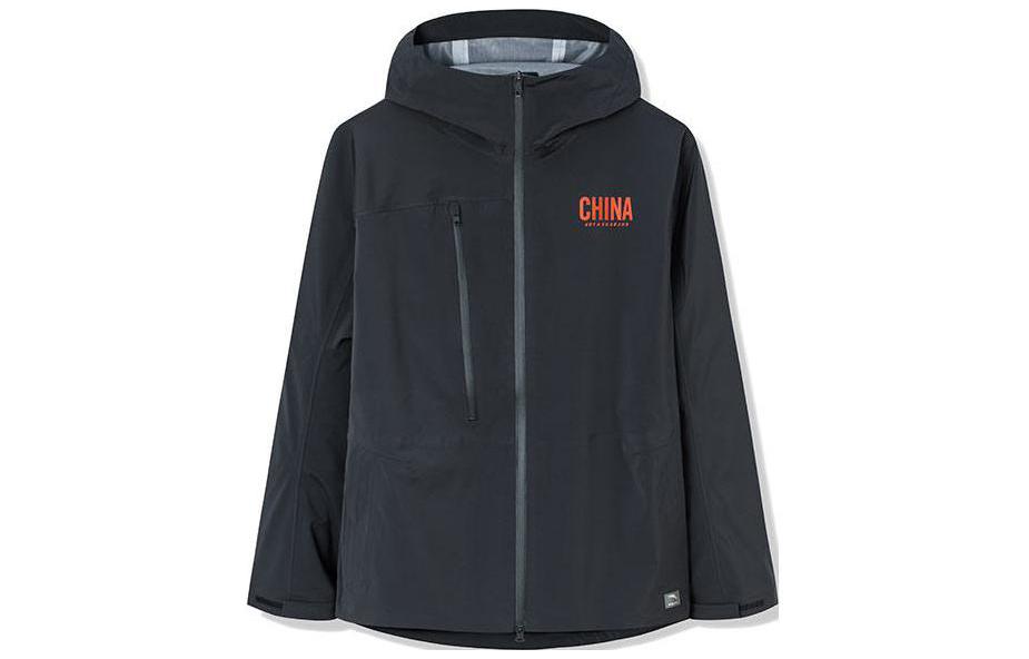 Order 安踏Staple系列FW22男士黑色連帽拉鍊外套帶標誌設計 152230606-2