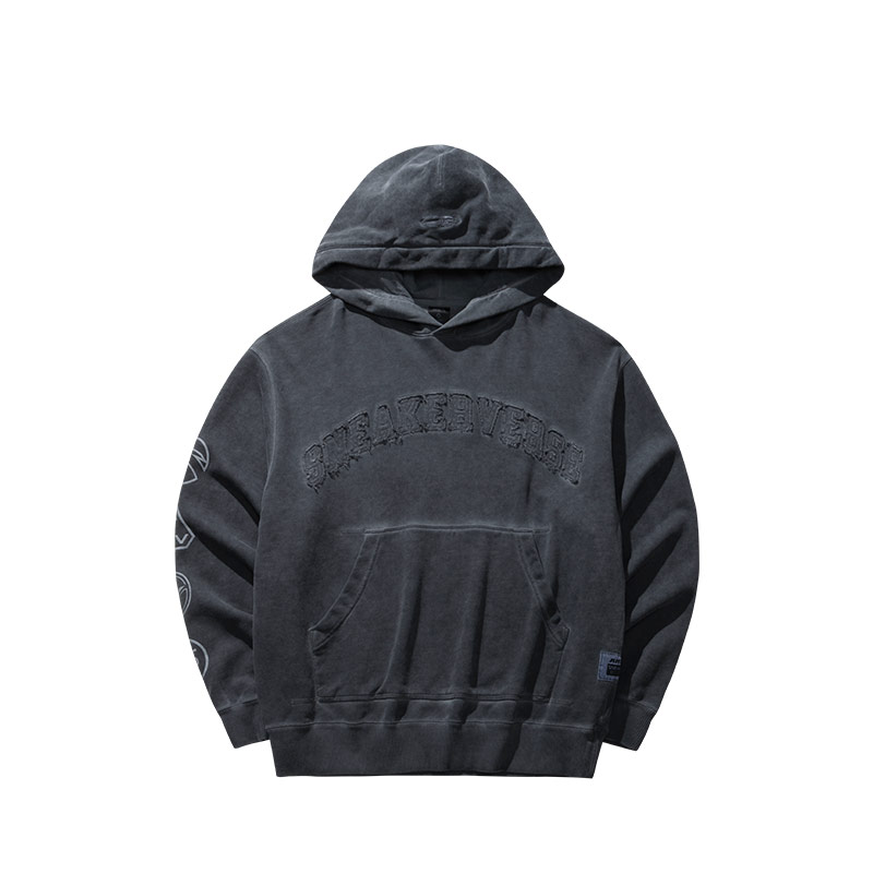 Anta SV ATSV Castle Gray Washed Print Hoodie Casual Loose Fit 152448745V-2
