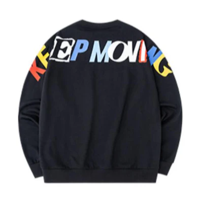 Anta Sweatshirt Black - Unisex Lifestyle Series with Back Letter Print 152238708-2