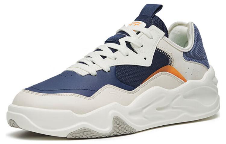 Lookbook Anta安特 天行2 時髦舒適 防滑耐磨 低筒 板鞋 白灰藍