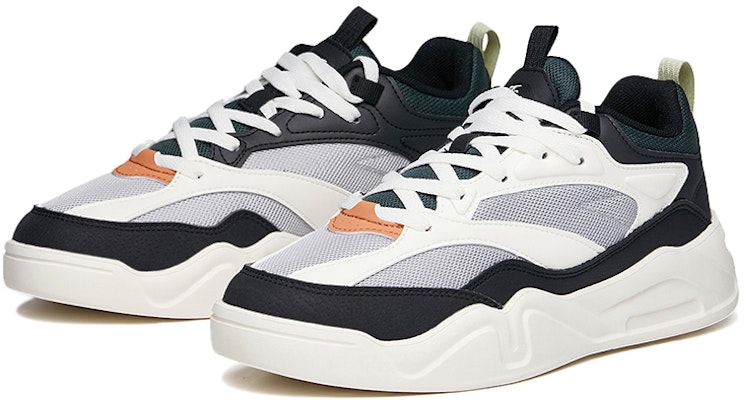 Anta Leather Low-Top Training Sneakers 'White Black' 112048045-3 Order Anta Leather Low-Top Training Sneakers 'White Black' 112048045-3