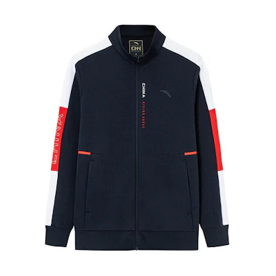 Anta Training Colorblock Knit Jacket Midnight Blue - Running Fitness 152417745S-3