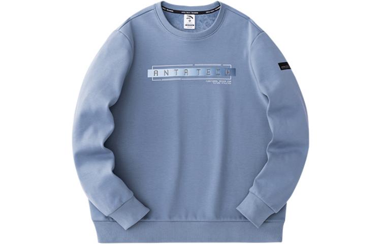 Anta Training Crewneck Pullover Fleece Sweatshirt Ancient Wall Grey 152347710-2