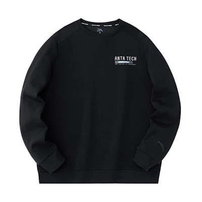 Anta Training Crewneck Pullover Sweatshirt Black 152417726-4