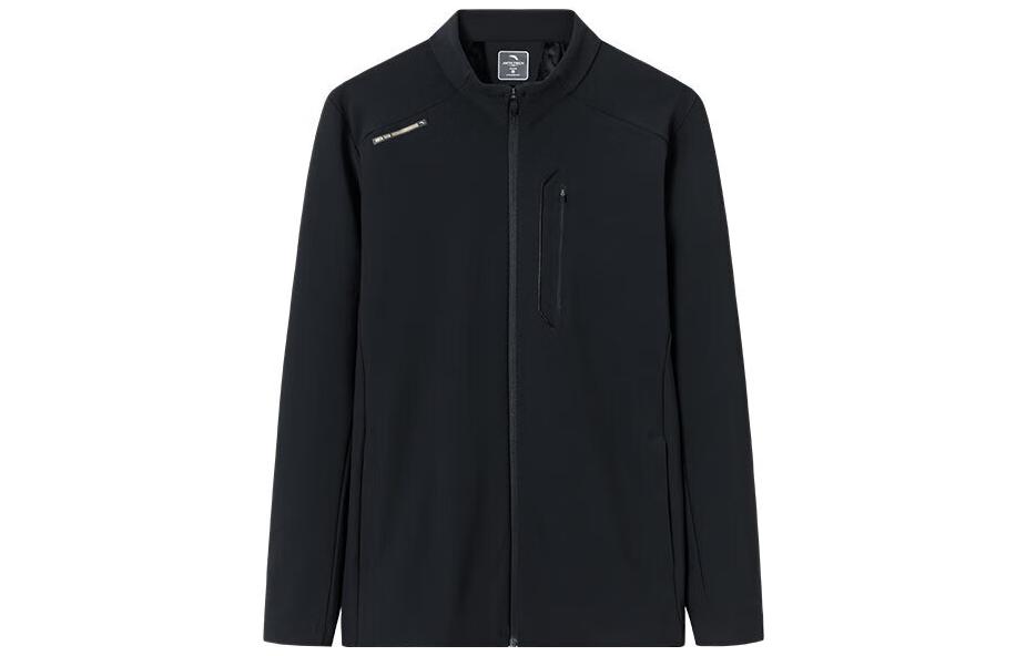 Anta Training Fleece Zip Jacket Black Mens Basic暖 152347724-3