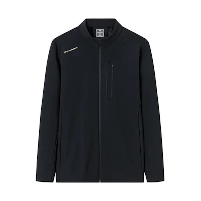 Anta Training Fleece Zip Jacket Black Mens Basic暖 152347724-3
