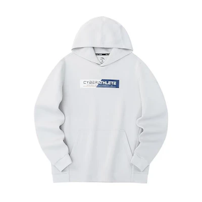 Anta Training Hoodie White with Logo Print Pattern 152237714-1