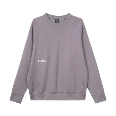 Anta Training Knit Pullover Sweatshirt - Smoky Blue Gray 952337707-2