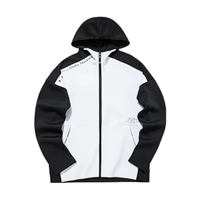 Anta Training Logo Zip Hoodie - Breathable Casual Jacket in Pure White 952147720-1