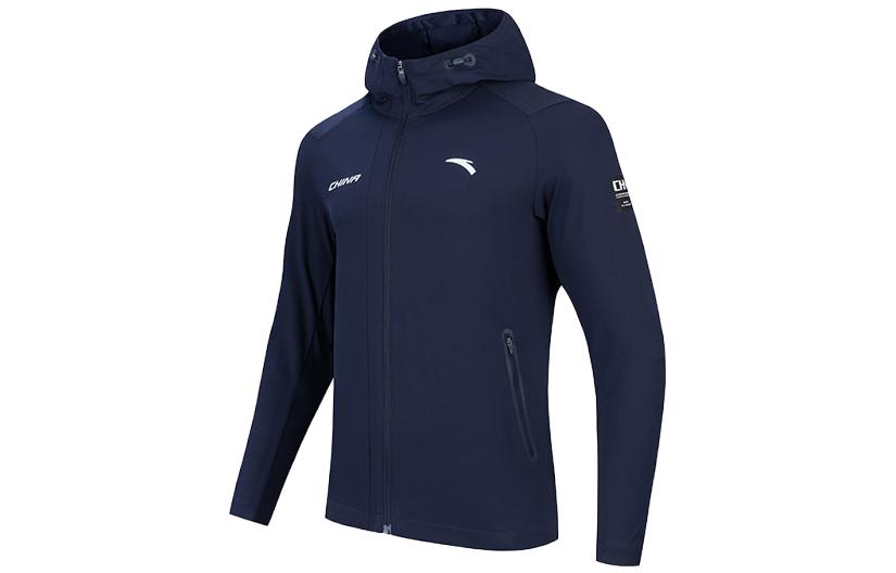 Anta Training Outdoor Series Full-Zip Hoodie Jacket Deep Navy - 152337616-2