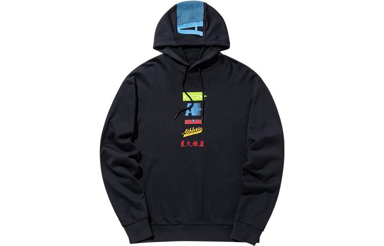 Anta Training Pullover Long-Sleeve Sweatshirt Black Solid Print 95937723-5