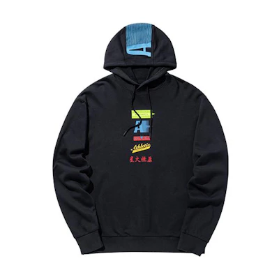 Anta Training Pullover Long-Sleeve Sweatshirt Black Solid Print 95937723-5