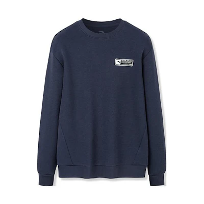 Anta Training Pullover Sweatshirt Blue with Logo Patch 152247727-4