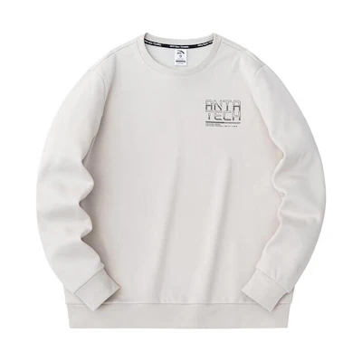 Anta Training Pullover Sweatshirt Grey for Men 152347707-4