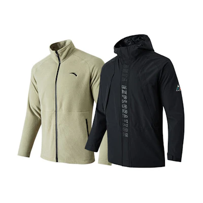 Anta Training Series 2-Piece Warm Casual Jacket - Black 952147670-4